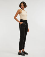 Amelius Azure Linen Pant - Black