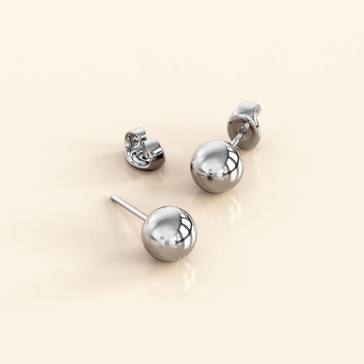 Bullion Gold Ball Stud Earrings 8mm