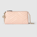 Gucci Quilted Leather Marmont Shoulder Bag - Pink