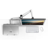 TODO Aluminium Dual Laptop + Monitor Stand Desk Clamp Mount Bracket VESA 75-100mm 2 Arm