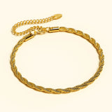 Bullion Gold Rope Link Gold Plated Chain Bracelet