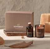 Zen Wood & Tea Earth Collection Brown Glass 4-Piece Set