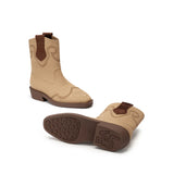 Knit Cowboy Boots - Apricot