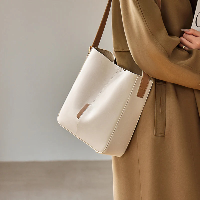 Nalandu Fawn Premium Shopper Bucket Bag - Ivory