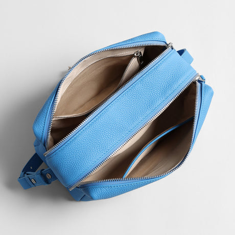 Pebbled Calfskin Bowling Bag - Blue