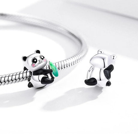 Solid 925 Sterling Silver Baby Panda Pandora Inspired Charm