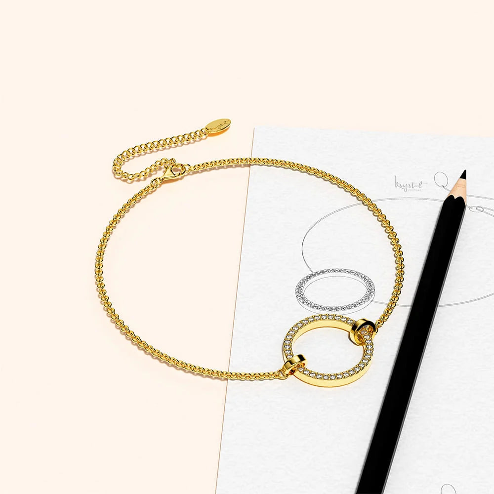 Boxed Orbit of Radiance Earrings & Beauty Bracelet Set with SWAROVSKI® Crystal in Gold