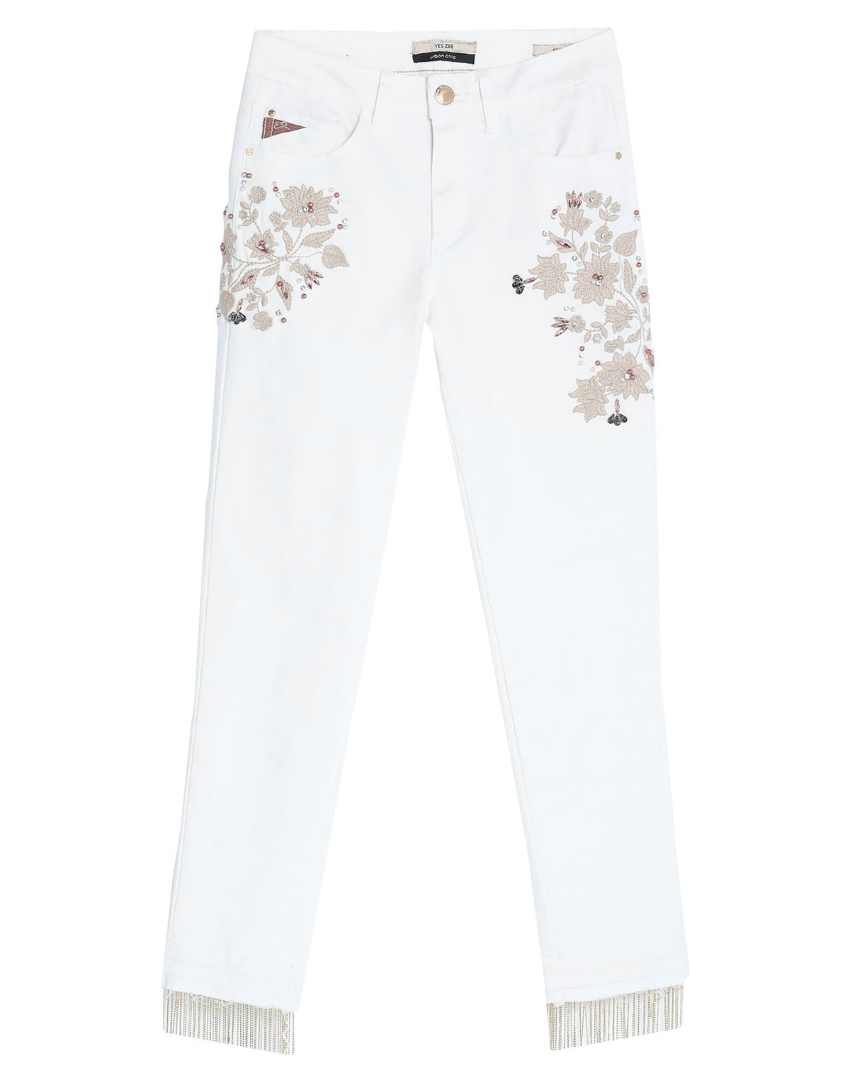Yes Zee By Essenza Womens Pants - White