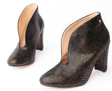 Bosccolo Womens Ankle Boots - Gold/Black Scales