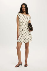Cotton On Women's Sandy Asymmetric Mini Dress - Eden Polka Dot