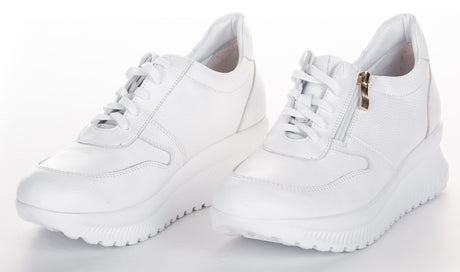 Bosccolo Womens Sneakers With Zipper - White