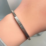 Bullion Gold Love Box Chain Bracelet White Gold