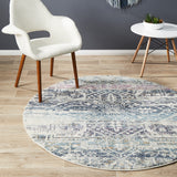 Museum 865 Blue Round Rug