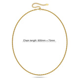 Bullion Gold Rope Link Chain Gold Plated Necklace