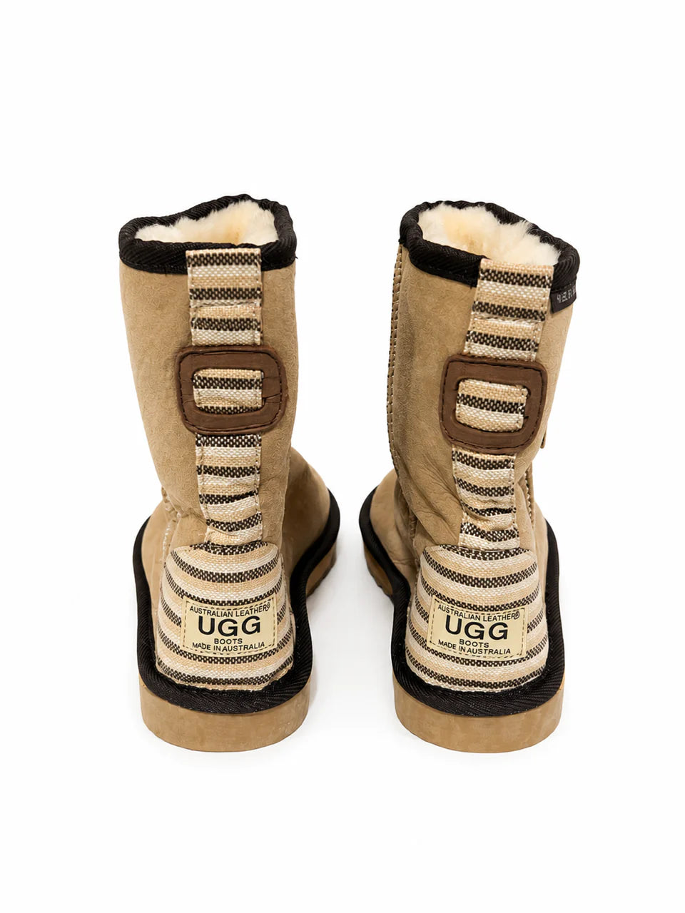 Australian Leather Ugg Mini Stripe Uggs - Natural - AU6