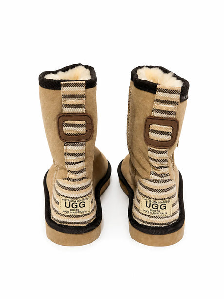 Australian Leather Ugg Mini Stripe Uggs - Natural - AU6