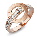 Bullion Gold Morgan Circular Roman Numeral Dial Ring