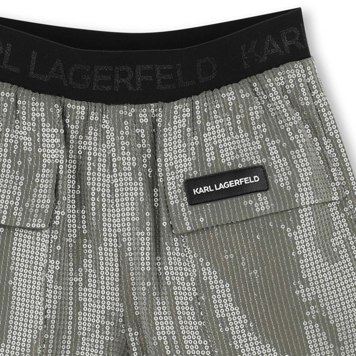 Karl Lagerfeld Girls Formal Shorts With Sequins - Grey