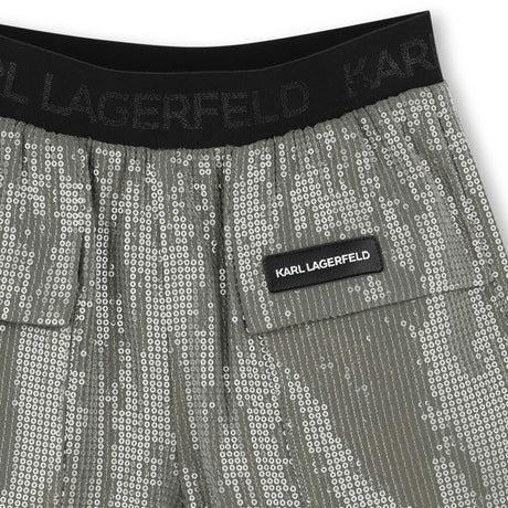 Karl Lagerfeld Girls Formal Shorts With Sequins - Grey