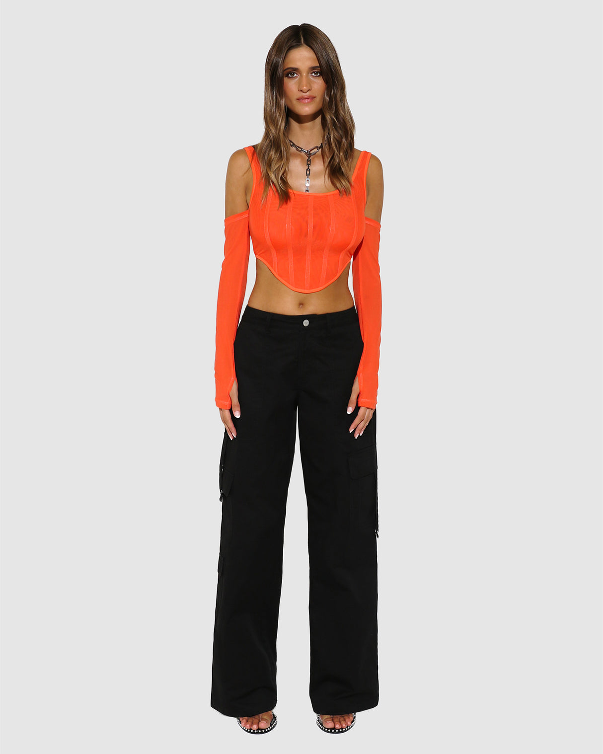 BY.DYLN Aria Corset - Orange