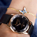 Krystal Couture Krystalline Sleek Gold on Black Watch Embellished with SWAROVSKI® Crystals