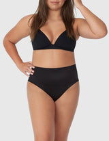 Ambra Kf Micro Grip Mid Waist Br - Black