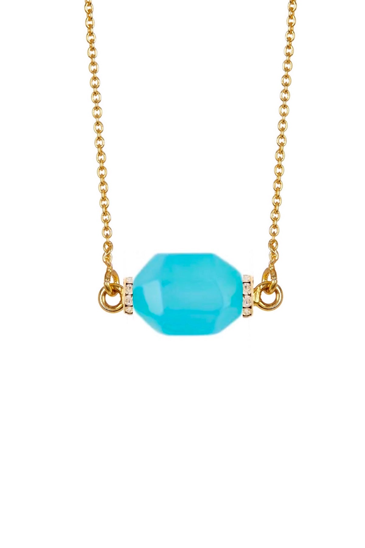 Liv Oliver 18K Gold Chalcedony Necklace