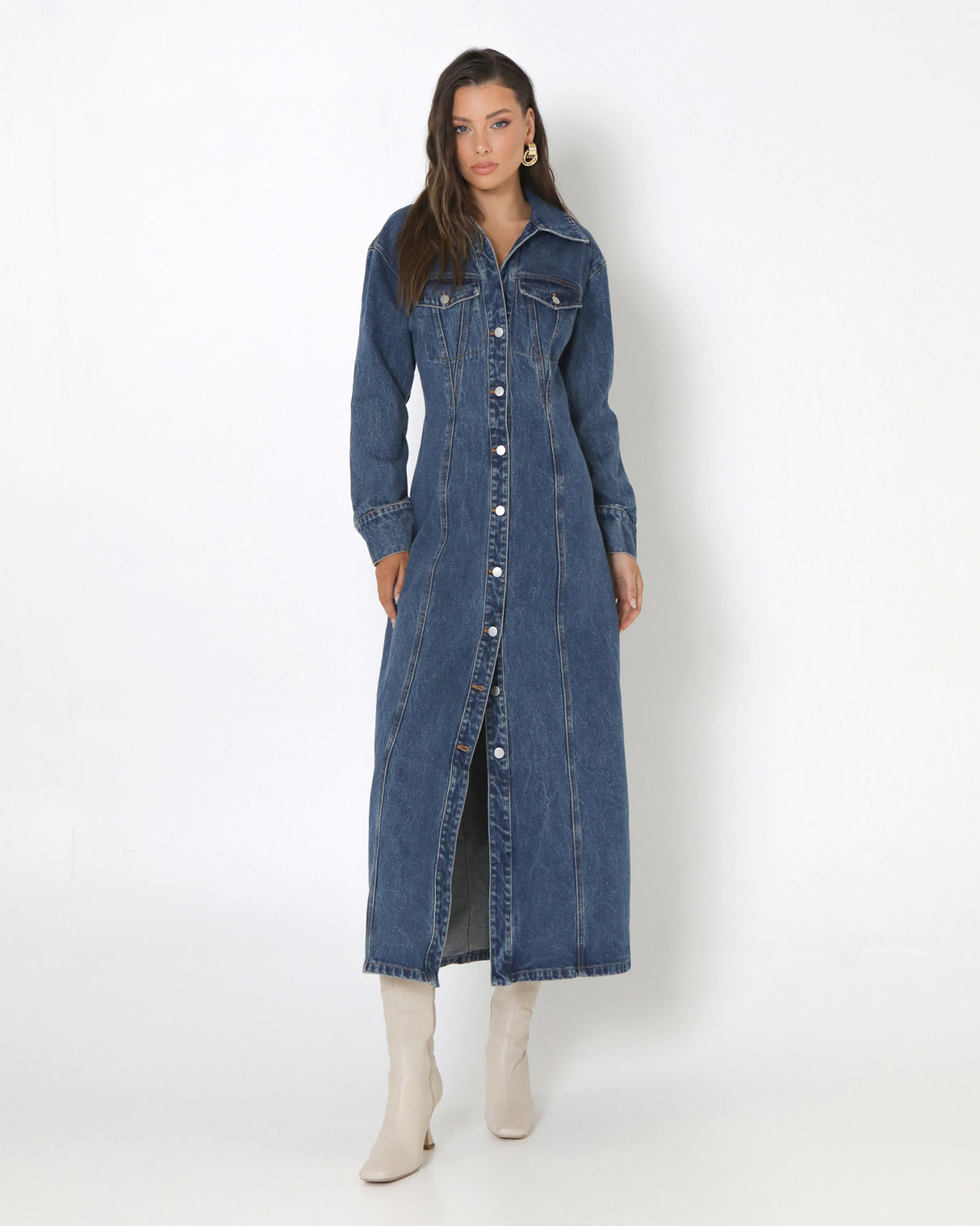 Madison The Label Luca Maxi Dress - Indigo
