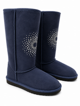 Australian Leather Ugg Long Crystal Sunburst - Navy - AU6