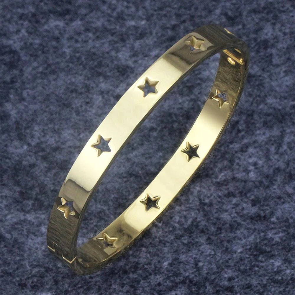 Bullion Gold Bellatrix Star Gold Layered Bangle