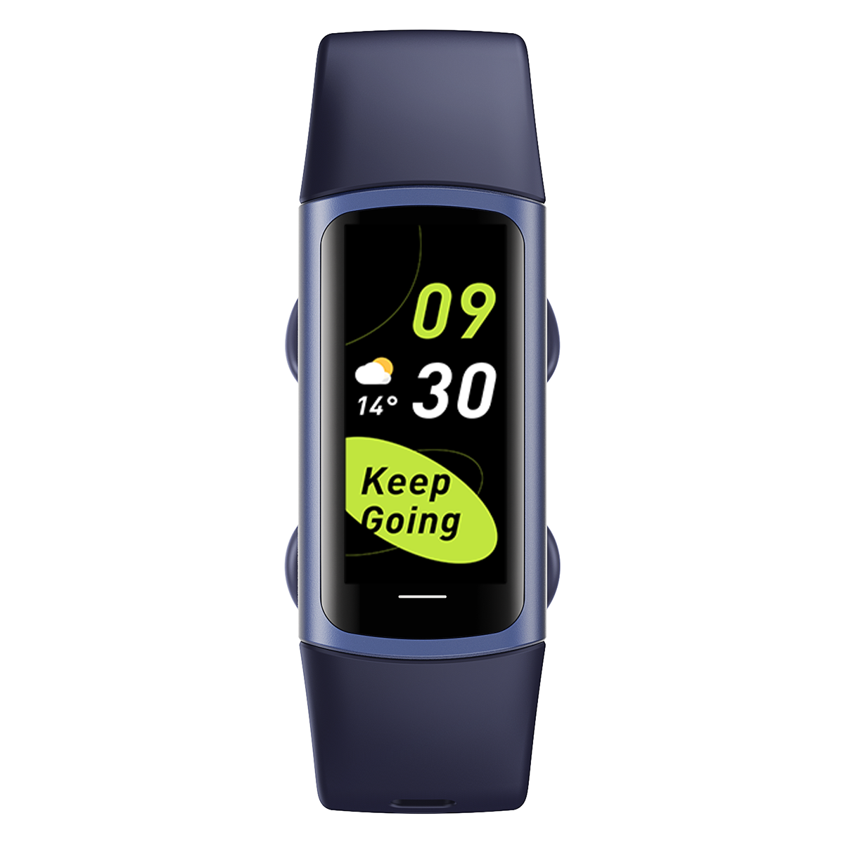 TODO Fitness Tracker Smart Watch BT 5.0 Body Thermometer Temperature BPM Monitor - Blue