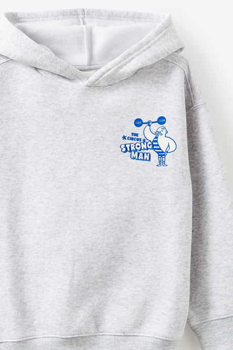 Cotton On Kids Boys Sammy Oversize Hoodie - Grey Marle/Strong Man