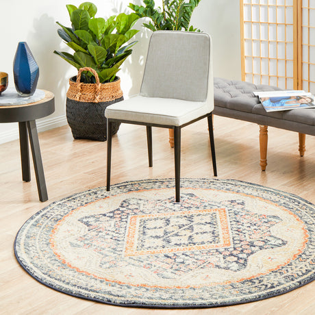 Legacy 863 Navy Round Rug