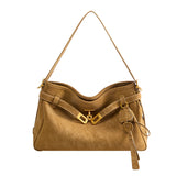 Nalandu Luxe Fortune Chime Slouch Shoulder Bag - Camel
