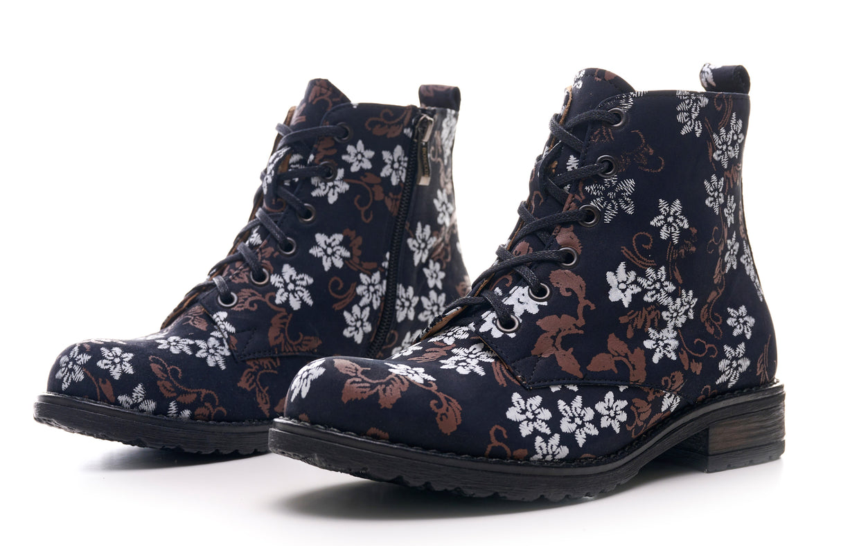 Bosccolo Womens Boots - Brown White Flower