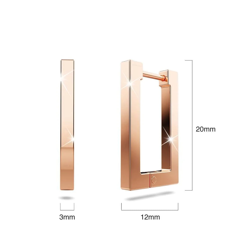 Bullion Gold Stylish Rose Gold Hoop Earrings