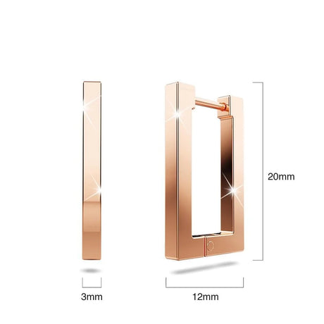Bullion Gold Stylish Rose Gold Hoop Earrings
