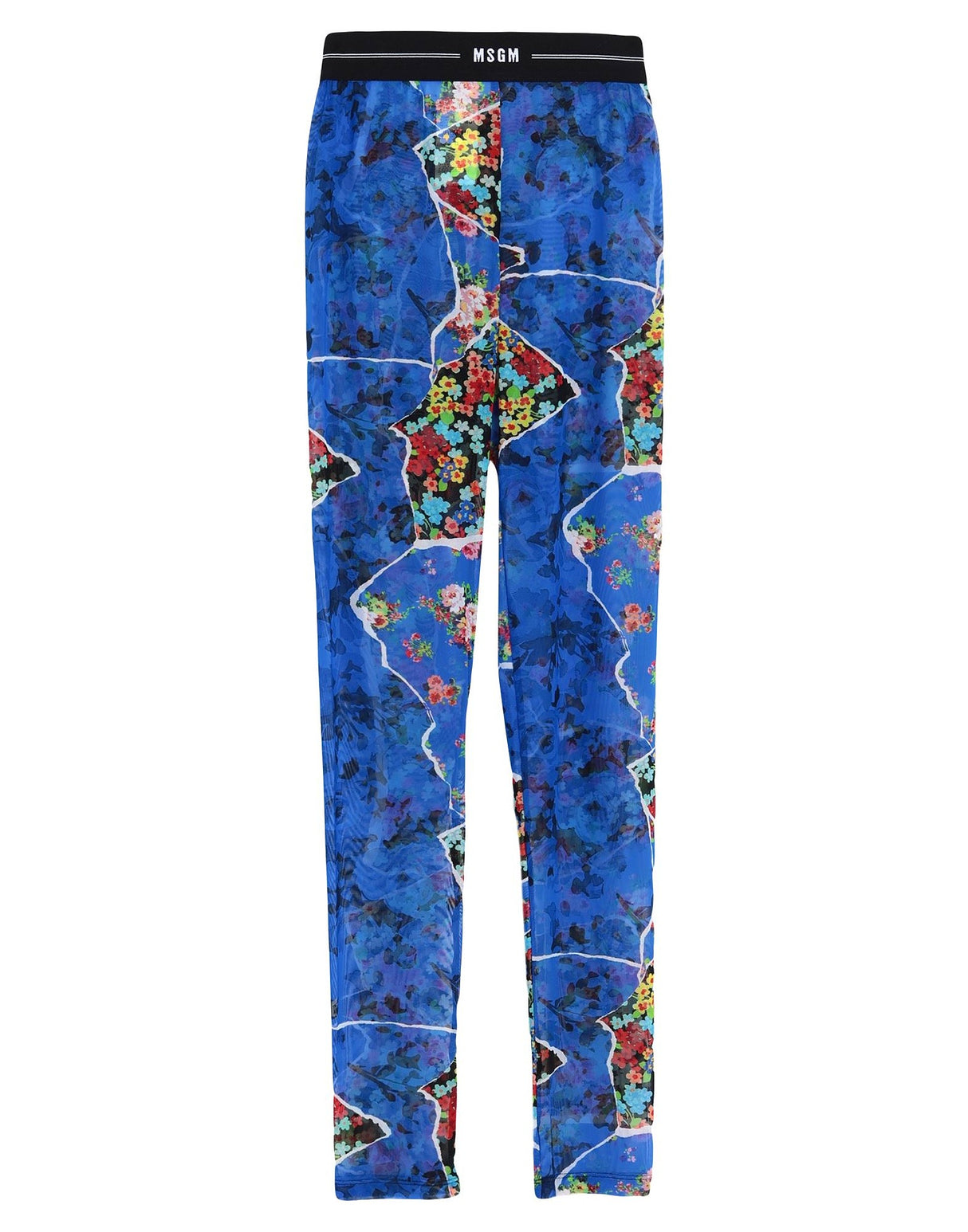Msgm Womens Leggings - Blue