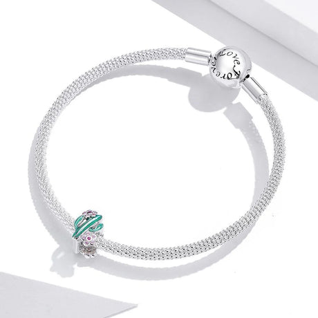 Solid 925 Sterling Silver Baby Cactus Pandora Inspired Charm