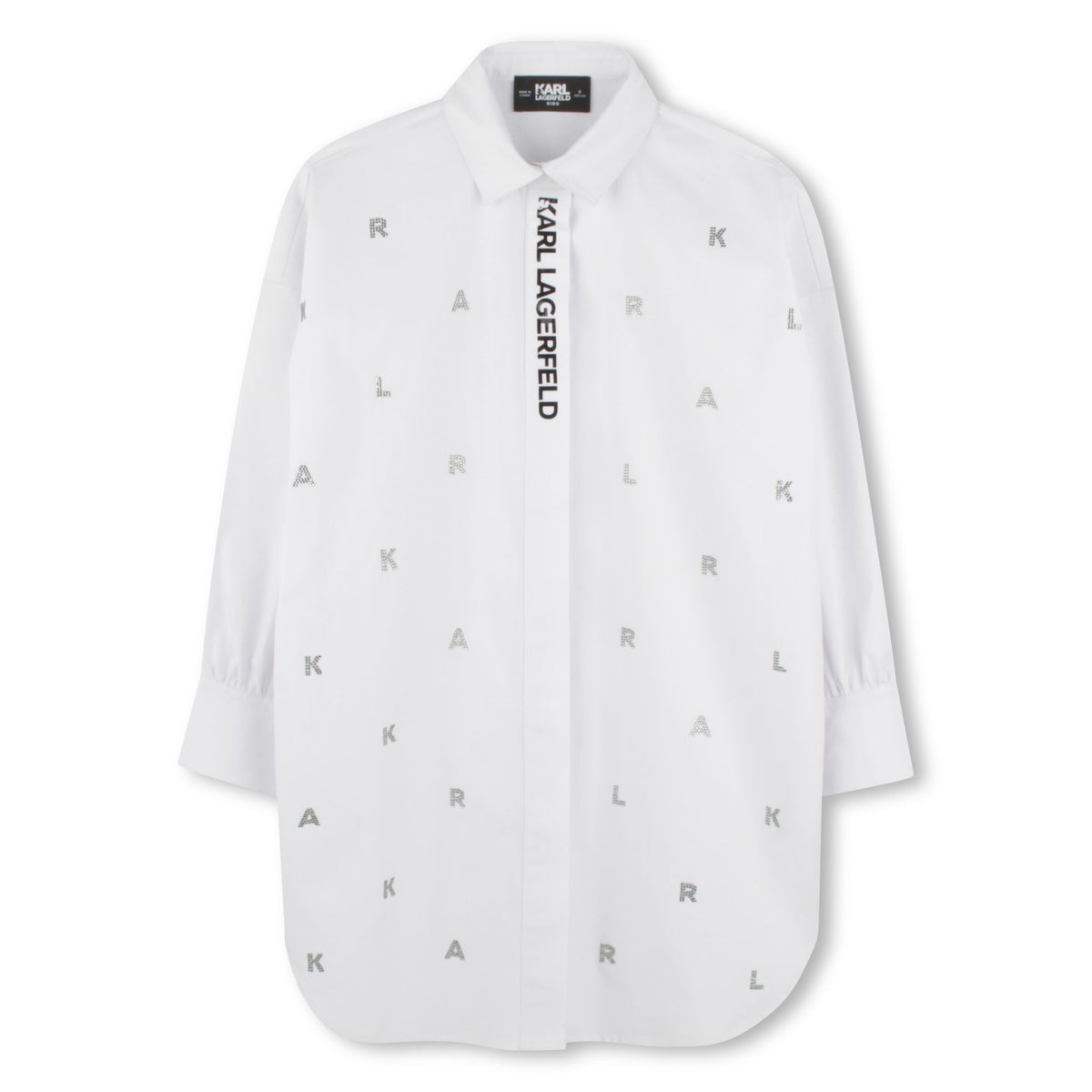 Karl Lagerfeld Girls Fete Musique D2 Shirt Dress - White