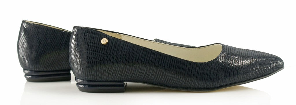Bosccolo Womens Ballerina Viper - Navy Blue