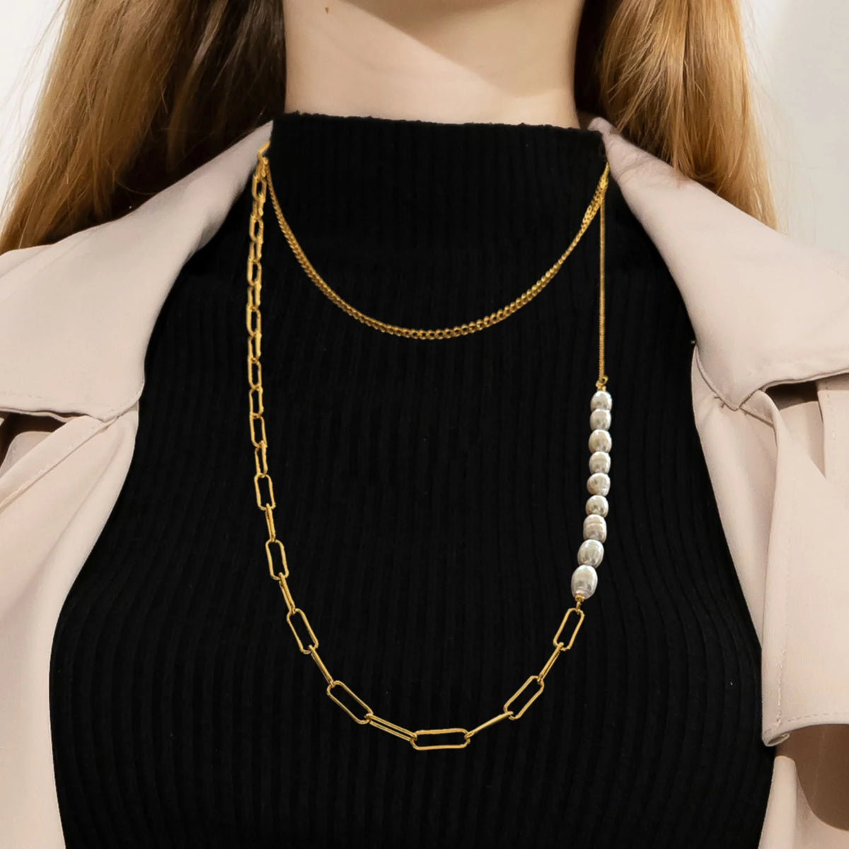 Bullion Gold Estelle Chain Link Gold Plated Necklace