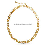 Bullion Gold Rafaela Statement Cuban Chain Link Necklace