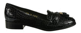Bosccolo Womens Moccasin - Black Croco