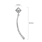 Krystal Couture Elegant White Gold Stud Earrings Embellished with SWAROVSKI Crystals