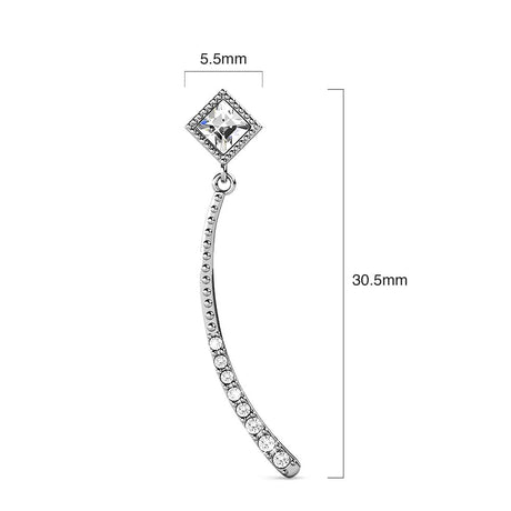 Krystal Couture Elegant White Gold Stud Earrings Embellished with SWAROVSKI Crystals