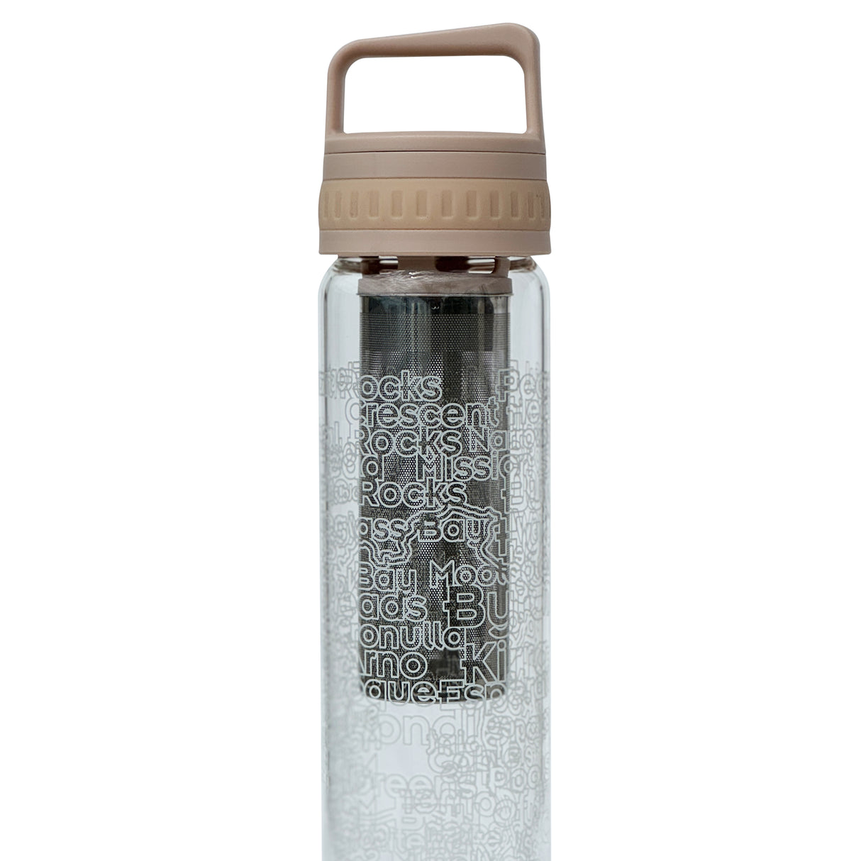 Glass is Greener + carry cover - 750 ml - Coffee Cold Brew Bottle - Hum print