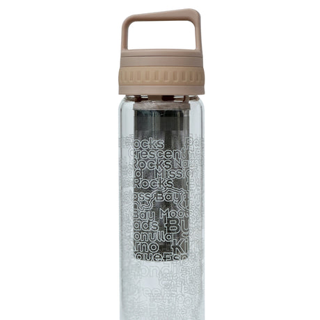 Glass is Greener + carry cover - 750 ml - Coffee Cold Brew Bottle - South Golden  print