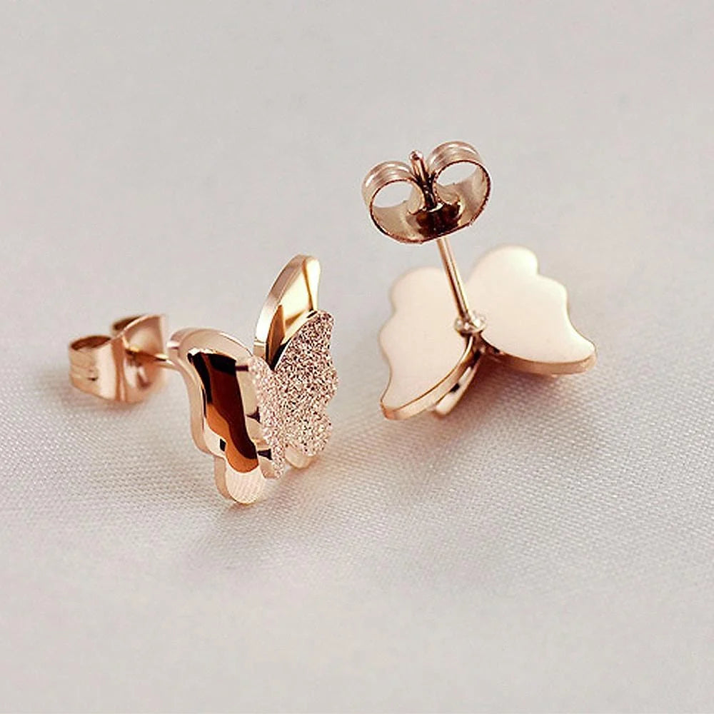 Bullion Gold Exquisite Butterfly Earrings
