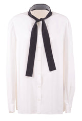 Dolce & Gabbana Women Bow Long Sleeve Shirt